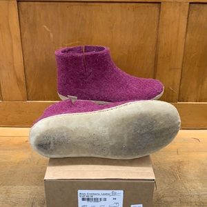 Glerups, leather bottom bootie, cranberry size 39